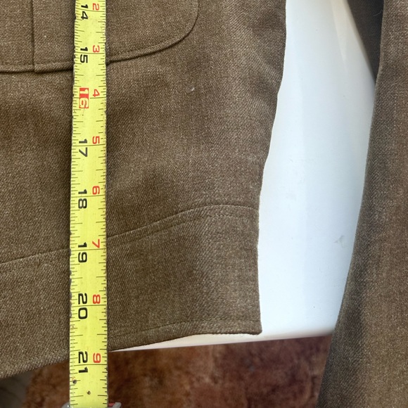 vintage • wwii army coat wool blazer green military jacket - Picture 11 of 12
